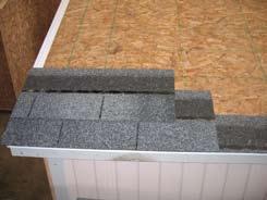 Continue installing shingles