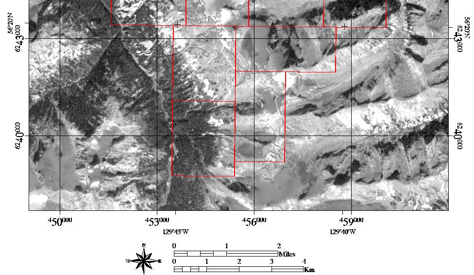 There are broad scale patterns across the whole image that may be related to geology but in general this analysis was not beneficial and was not evaluated further as other techniques provided more