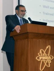 Ishfaq Ahmad said Pakistan nuclear energy program is running successfully on international safety parameters outlined by IAEA. Prior to this Dr.