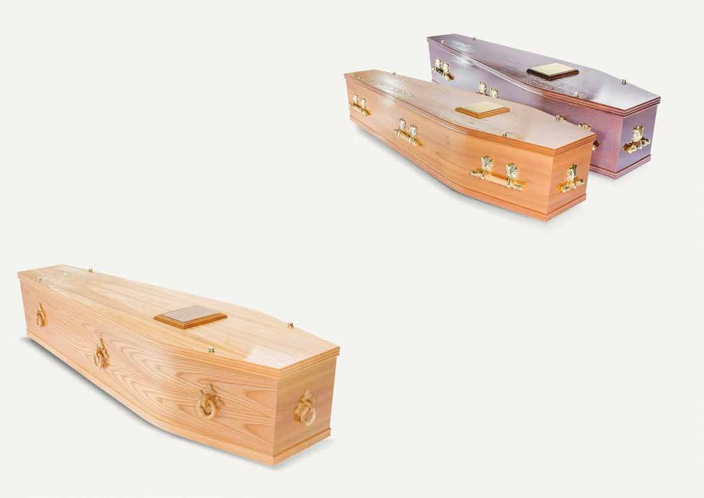 the Trowbridge Elm Veneered Coffin 3 pairs wooden bar handles