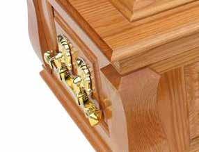 hinged lid Full brass casket rails