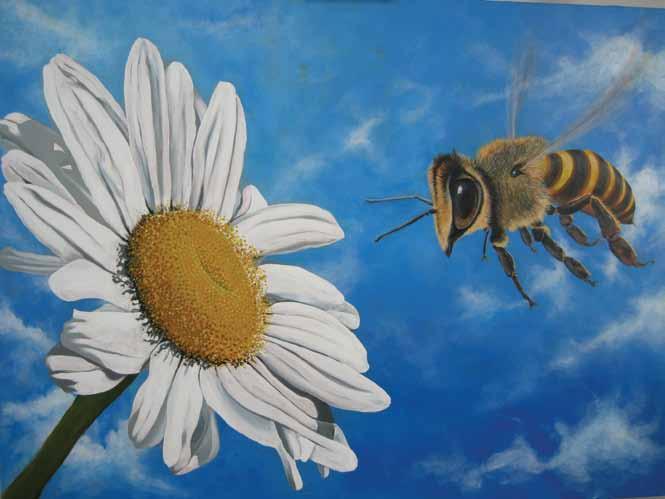 How to paint a Realistic GIANT Bee