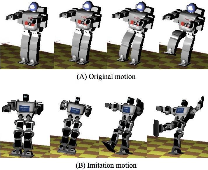 the original motion of the teacher robot shown in Fig. 5.