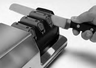 Resharpening Straight Edge Blades Resharpen straight edge knives whenever practical using Stage 3.