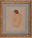 Lots 491-500 Lot #491: FRENCH SCHOOL: NUDE Watercolor on paper, 9 1/2 x 12 1/4 in.