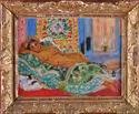 Lot #429: EUROPEAN SCHOOL: ODALISQUE Oil on canvas, 14 1/4 x 18 in., bearing signature Raoul Dufy lower right.