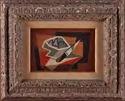 Lot #437: EUROPEAN SCHOOL: CUBIST STILL LIFE Oil on canvas, 9 1/4 x 14 in., bearing signature Juan Gris lower right and dated lower right.