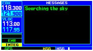 Satellite Status Page Annotations As the GPS receiver locks onto satellites, a signal bar appears for each satellite in view, with the appropriate satellite number underneath each bar.