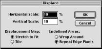 If you are working on small files such as Web images, then selecting all, copying, and pasting is fine. The file for the displacement map was saved. I gave it a descriptive name and added the suffix.