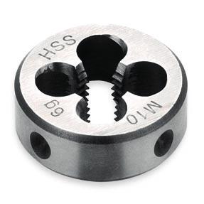 00 M x mm 0 M x mm 0 Threading die DIN pre-slit, for metric ISO threads according to DIN ( G tolerance)
