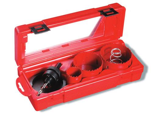 METRIC with hole saws for the drilling of through-holes for metric screwed