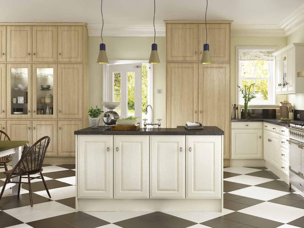 buckingham sonoma oak & ivory oak Combining the softly bleached effect of Sonoma Oak with the