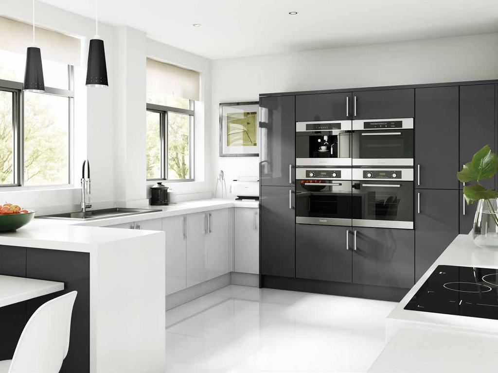 vinyl graphite gloss with light grey gloss Simple yet sophisticated shown here in the