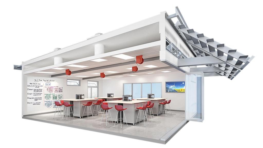 STEM Lab Features 1. LED Device(s). Interactive Projector(s) 1 8 11 3. Floor to Ceiling Walltalkers Magnetic Dry Erase Wall 4. Trackable Surface 3 11 4 5 7 1 6 10 5. Agile Workbenches 6.