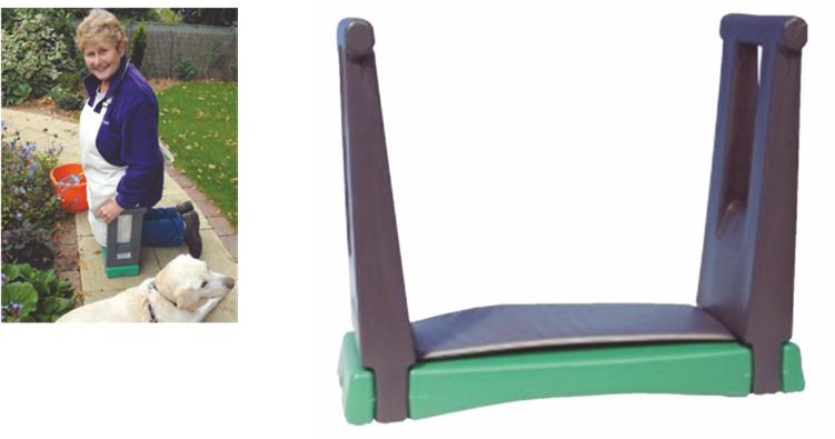 17. The garden kneeler shown below allows the user to work in comfort. The product has been manufactured using the process of blow moulding.