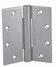 Pins in all ferrous hinges are steel. Five Knuckle Pins on all non-ferrous bearing hinges are stainless steel with button tips. Pins on all ferrous hinges are steel.