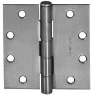 Five Knuckle Standard Weight Series The full mortise plain bearing hinge is recommended for low frequency doors.