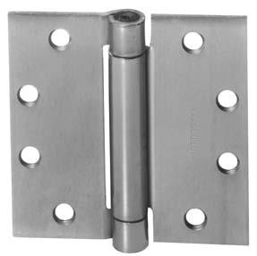 Full Mortise Single Acting Spring Hinge Standard Weight Spring Hinge Set Recommended for standard weight, medium frequency doors in place of door closers in apartments, hotels, motels, office