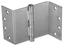 3/4 x 9 4" x 4" 101.6 x 101.6.099 8 1 x 9 4 x 4 1400 Staggered Hole Pattern Residential Swing Clear Hinge Recommended for use on new or retrofit applications where accessibility is a current or future issue.