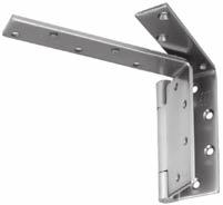 Recommended to hang door for 180 swing: Half Surface Hinge. On fire labeled wood doors, the door leaf is hung using a back plate with grommet nuts and bolts.