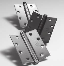 architectural grade hinges including security hinges, and continuous hinges.