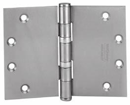five Knuckle Standard Weight Series Wide throw hinges are utilized where a door is recessed from the face of the frame.