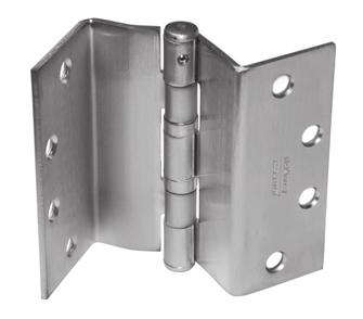 SWInG CLEAR full MORtISE BEARInG HInGES five Knuckle Standard Weight Swing Clear Series (Reversible) Swing Clear Hinges create barrier free openings by moving the hinge barrel and door edge out of