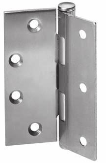 five Knuckle Standard Weight Half Mortise Series (Reversible) Half Mortise Plain Bearing Hinges are for low frequency and light weight doors Recommended for use on low frequency and/or light weight
