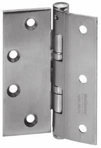 five Knuckle Standard Weight Half Mortise Series (Reversible) Half Mortise Bearing Hinges are for greater frequency and weight than the Plain Bearing hinges Recommended for use on average frequency