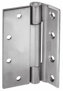 HALf MORtISE BEARInG HInGES three Knuckle Heavy Weight Half Mortise Series (Reversible) Half Mortise Bearing Heavy Weight Hinges are for greater frequency and weight than the Plain Bearing or