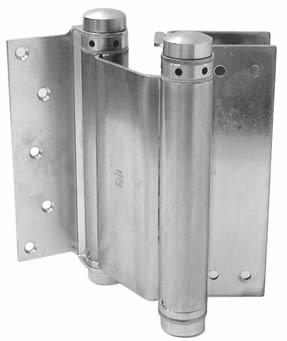 DOUBLE ACtInG SPRInG HInGE Clamp flange Spring Hinge Recommended for use on trucking doorways Clamp door flange is attached to door using thru bolts and nuts Jamb flange is surface applied to jamb