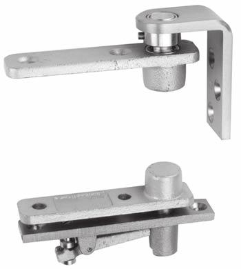 Jamb Mount Pivot Set Recommended for installations on average frequency double acting doors in schools, hospitals, institutions and other public buildings.