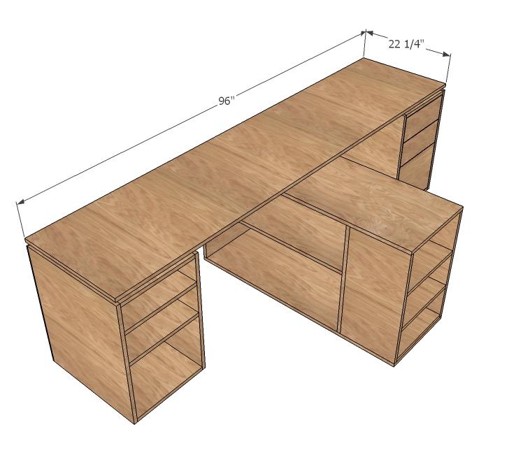 1 - sheet of PureBond Formaldehyde Free Plywood cut into a strip 8 feet long and 22 1/4" wide 1-1x2-8 feet long in a matching wood veneer 1-1x2-10 feet long in a matching wood veneer 3/4"