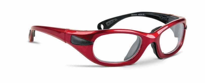 Look cool be safe Model 1 with temples S EGS10105 Shiny Metallic Red Including case and