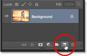Clicking the New Layer icon. This opens the New Layer dialog box, giving us the chance to name the new layer before it's added.