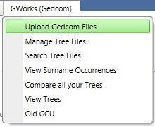 Processing Process GWORKS Upload GEDCOM Get Help