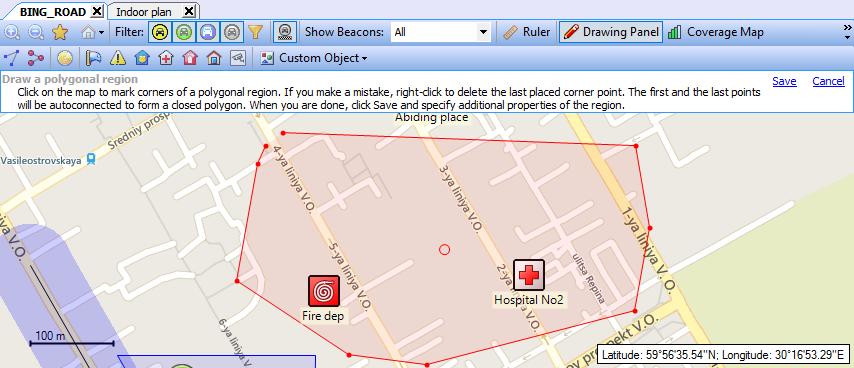 Operation 3 Operation This section describes how to define map regions and specify region-based geofencing rules.