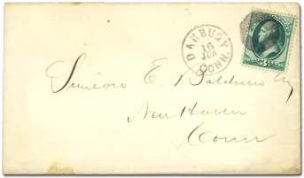 Fancy Cancels 6503 US in El lipse on 1883, 2 red brown, nice strike, at trac tive, F-VF. Scott 210.