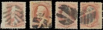 ........................ $60 6521 Skull & Cross bones (Cole SK-32), great strike on a very fine stamp, VF. Scott 184.