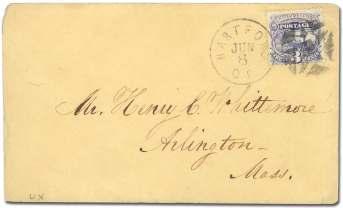 Scott 114. Skin ner-eno ST-S 8................. $40 6554 Star with Cir cle at Cen ter, fancy five point star can cel, VF.