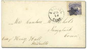 ............... $40 6561 Plym outh Solid Star, 3 (207) cancelled by fancy can cel with "Plym outh O/Apr/6/1882" cds, on cor ner ad - ver tis ing cover, ad dressed to Monroeville