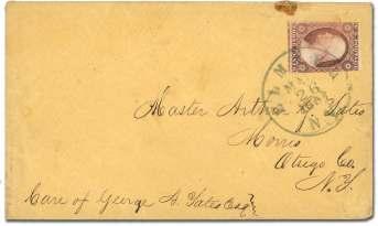 F-VF............................ $45 6615 1851, 3 or ange brown, type II (10A), tied by manu script