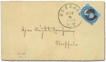 ........................... $50 6689 1861, 1 blue (63), 1 tied by "Fitchburg Mass/Sep/18" cds on cover to MD, F-VF.