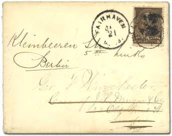 ad dressed to Lon don Eng land, Lon - don Paid handstamp, and re di rected to Berlin Ger many,