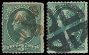 .... $160 6420 Six Shooter on 1882, 6 rose, re-en graved (Cole GCR-173); faults, F-VF ap pear ance. Scott 208.