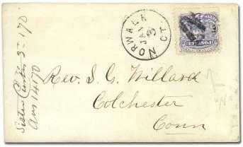 Letters 6434 Mechanicsville NY, Large "L", 3 (184) cancelled by fancy can cel and tied by "Mechanicsville NY/June/9/1883" cds on cover ad dressed to Williams town MA, re duced at left,