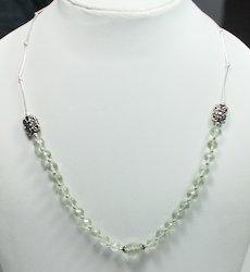 Carved Necklaces Green Amethyst 925 Sterling Silver Well