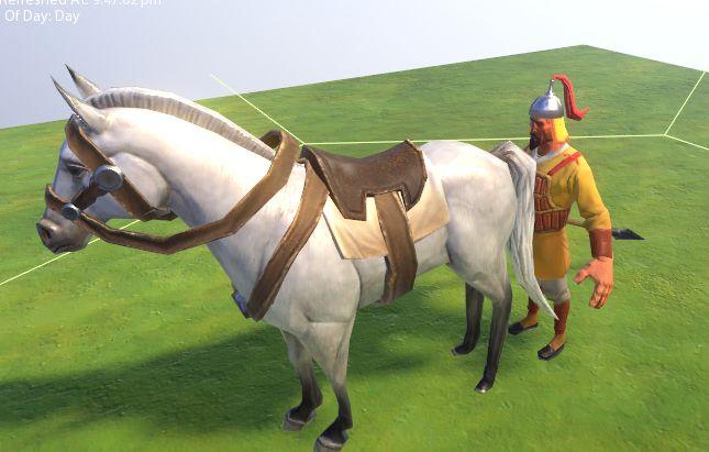 As you can see, the horse and the rider are not going to play both animations at the same time