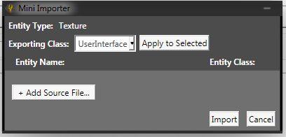 There you can click on +Add Source File to put any DDS or TGA file you want to add to your mod.