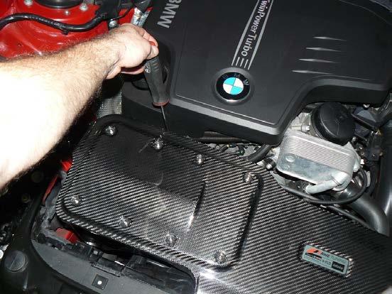 Make sure the groove in the carbon tube flange fits over the U - shaped cutout in the carbon airbox.